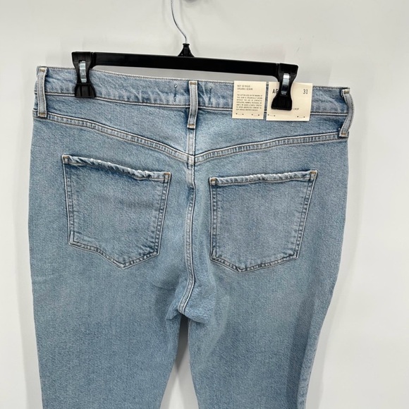 AGOLDE NWT Riley High Rise Straight Crop Denim Jean in Shiver // 31 - Picture 5 of 14